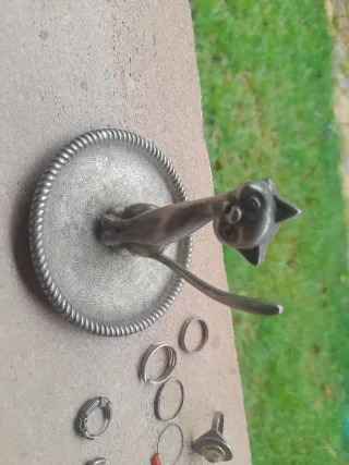 Lote Anillos y Figurita Plata