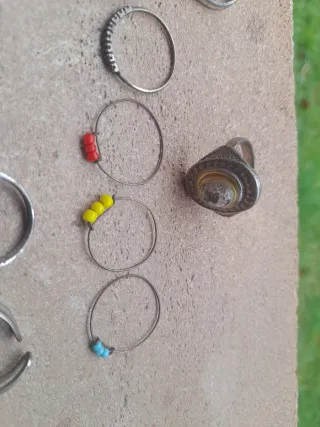 Lote Anillos y Figurita Plata