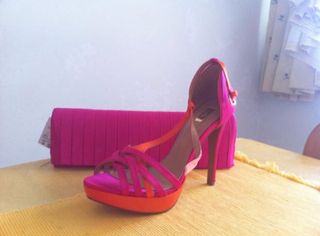 Sandalias Stradivarius Talla 37 Satinadas y bolso
