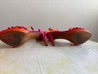 Sandalias Stradivarius Talla 37 Satinadas y bolso