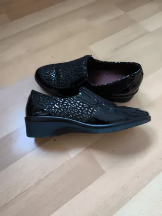 Zapatos Pitillos Mujer Negros y Plateados