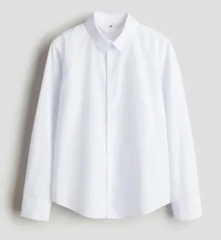 Camisa H&M Blanca Plancha Fácil XS