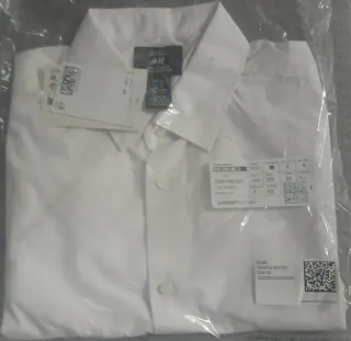 Camisa H&M Blanca Plancha Fácil XS
