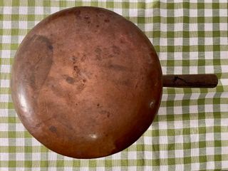 Antico scaldaletto scaldino in rame