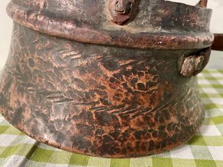 Antico scaldaletto scaldino in rame