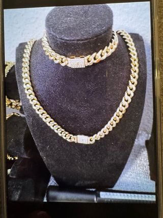 Conjunto Laminado 14k con Circonitas