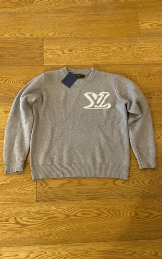 Maglione Louis Vuitton Grigio Logo LV