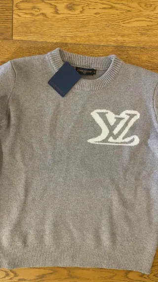 Maglione Louis Vuitton Grigio Logo LV