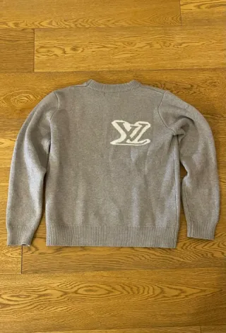 Maglione Louis Vuitton Grigio Logo LV