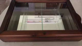 Vitrina de madera y cristal