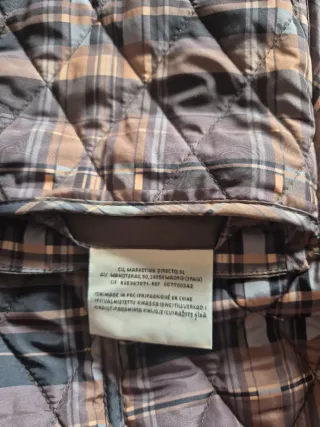 Chaqueta acolchada mujer marrón