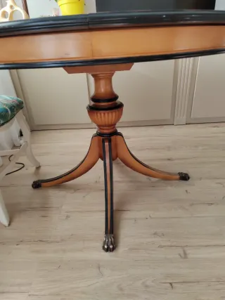 Mesa redonda extensible madera maciza