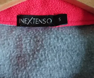 Polar mujer gris con detalles rosa