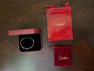 Pulsera Cartier Plata y Roja