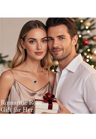 Collar Corazón Rosa Plata Ley 925