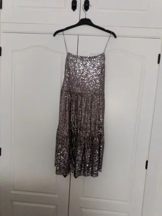 Vestido lentejuelas Zara Talla M