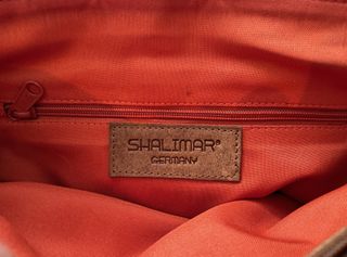 Bolso funda portátil cuero suede marrón