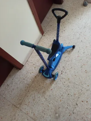 Patinete infantil 3 ruedas azul