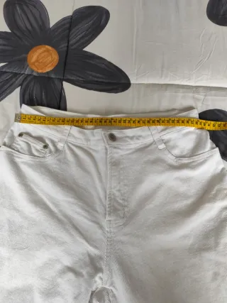 Pantalón pana fina blanco