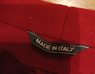 Giaccone vintage in panno rosso