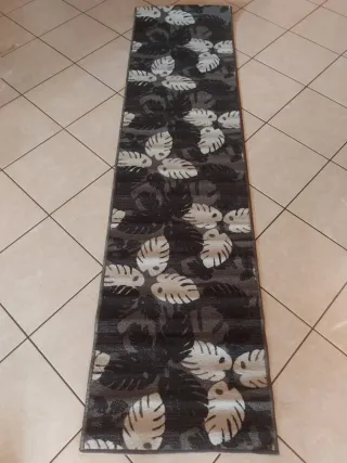 Tappeto runner foglie scure 2.80m