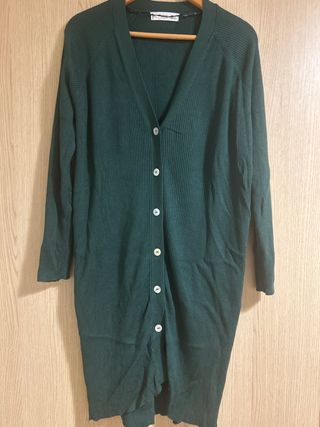 Vestido largo verde de punto