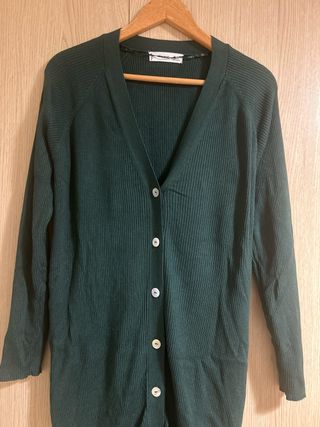 Vestido largo verde de punto