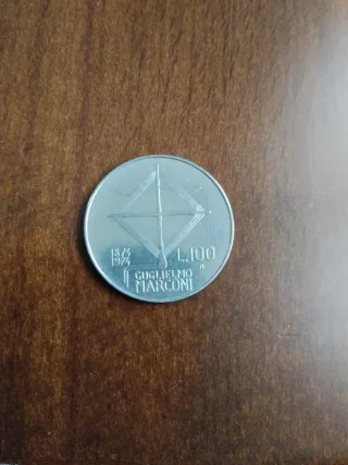 100 Lire Guglielmo Marconi 1874-1974