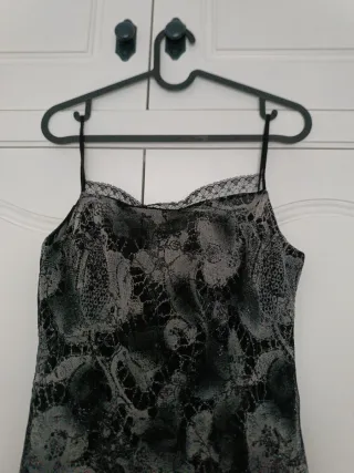 Vestido negro y gris con brillos Talla S/m