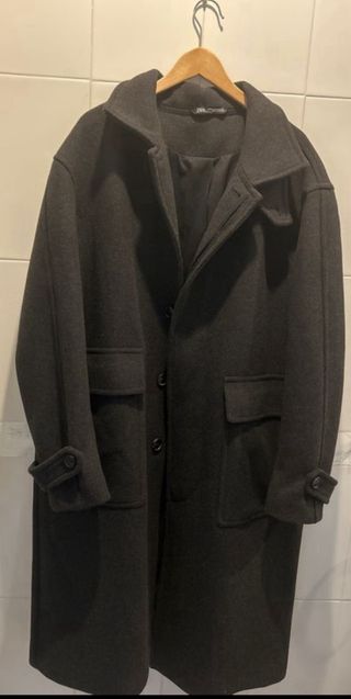Abrigo Zara Gris Talla M Nuevo