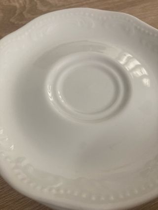 Tazzina con 3 piattini in porcellana