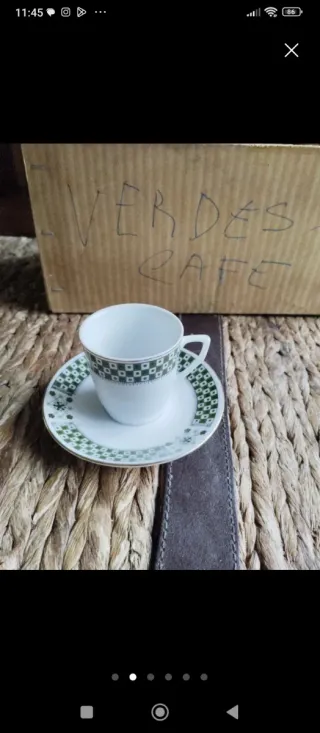 Set di tazze da caffè in porcellana e insalatiera portoghese