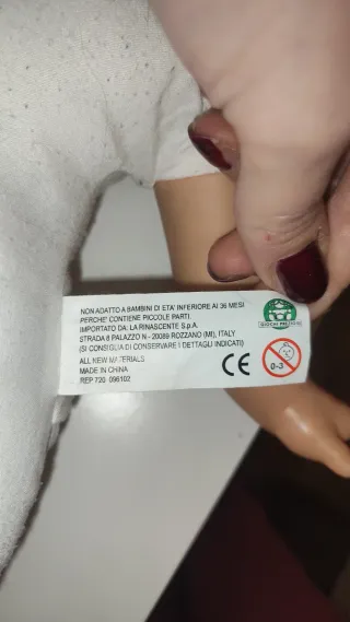 Bambola vintage capelli rossi vestito blu