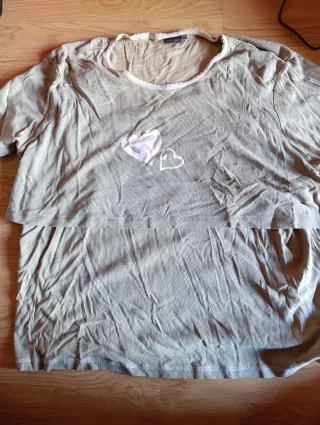2 Camisetas Lactancia Beige/Gris