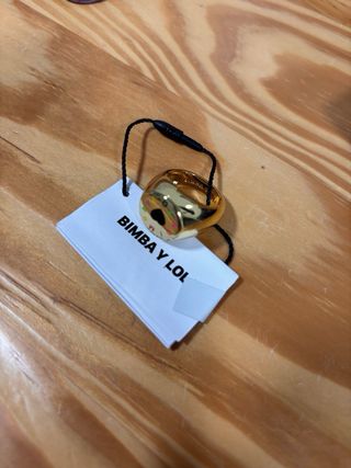 Anillo Bimba y Lola Dorado Multicolor Talla 12.