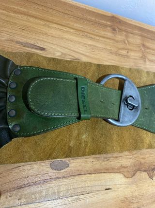 Cinturone Diesel Donna pelle Verde Fibbia Grande