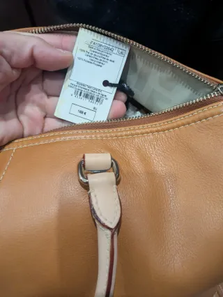 Bolso Purificación García Piel Grande Beige/Marrón