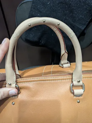 Bolso Purificación García Piel Grande Beige/Marrón