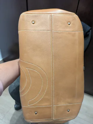 Bolso Purificación García Piel Grande Beige/Marrón