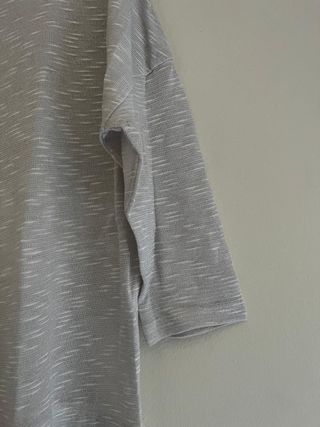 Bershka Blusa 2 en 1 Capas | Gris/Blanco Oversize