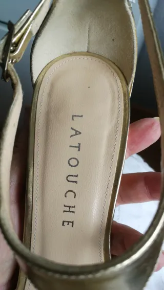 Sandalias piel doradas Latouche