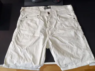 Pantalón Corto Zara Talla S Blanco