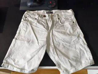 Pantalón Corto Zara Talla S Blanco