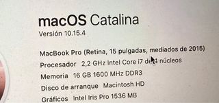 MacBook Pro 15 2015 16GB