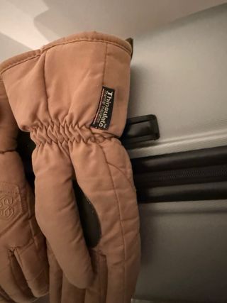 Guantes de esquí mujer beige