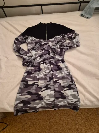 Vestido camuflaje con cremallera