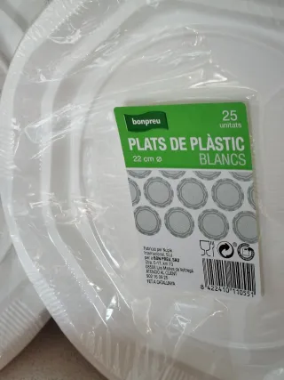 Lote platos papel y plástico Navidad