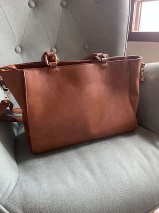 Borsa a mano marrone da donna