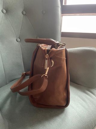 Borsa a mano marrone da donna