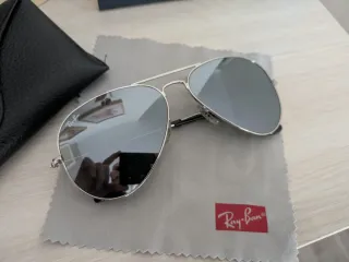 GAFAS RAY-BAN AVIADOR PLATA EFECTO ESPEJO